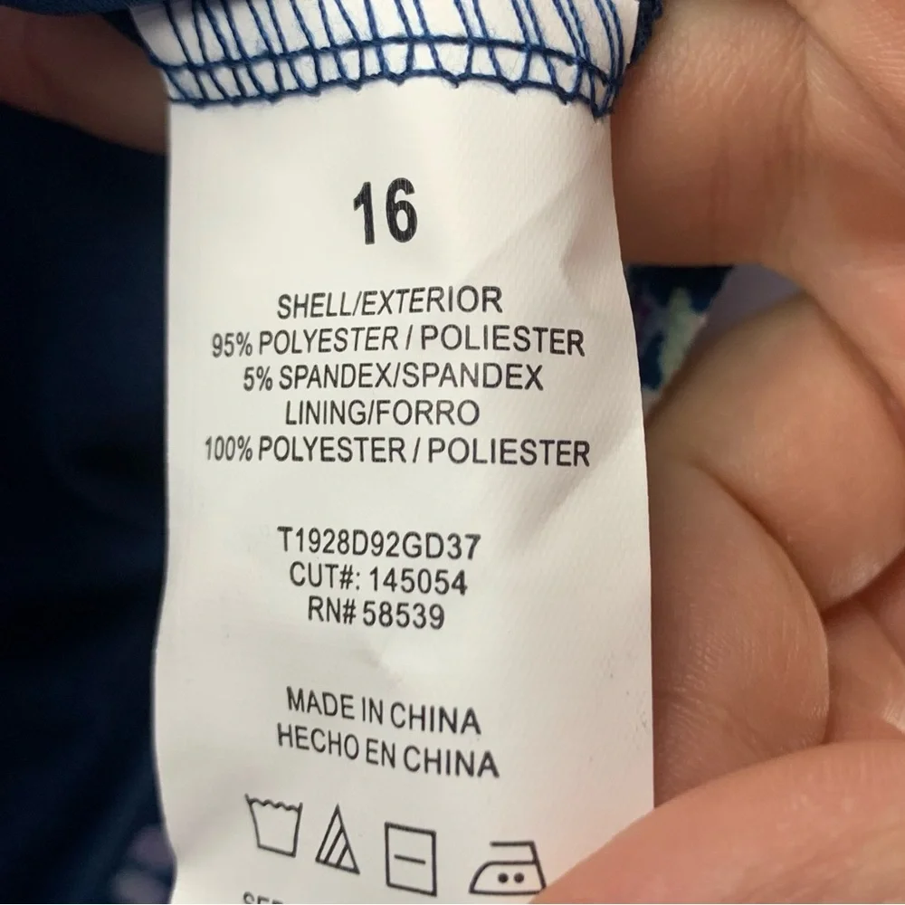 NWT Speechless Kids Navy/Lavender Floral Skirt, Size 16 - Picture 6 of 9